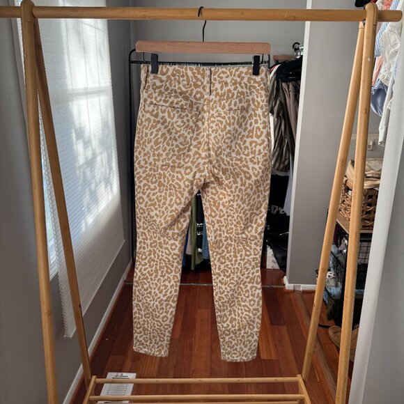 J. Crew | 10" Highest Rise Toothpick Jeans | Safari Leopard | Size 25 - Picture 5 of 14